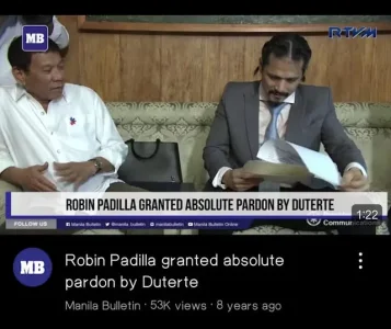 Thread 'Robinhood Padilla’s DDS Loyalty Traced Back to Duterte’s Absolute Pardon'